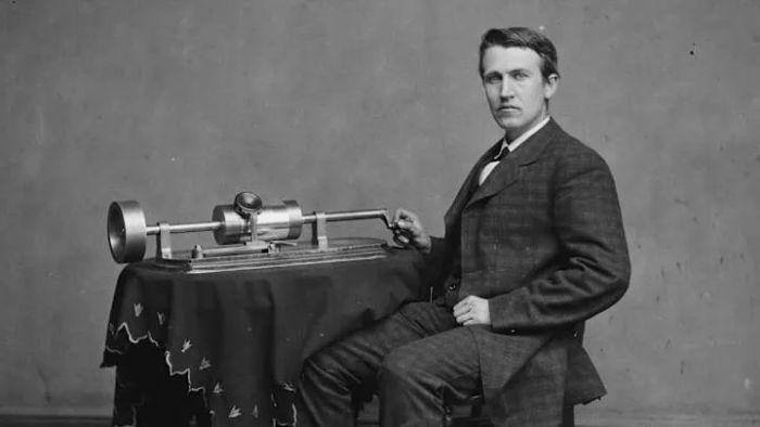 Thomas Edison, anticipating a spectral phone call.