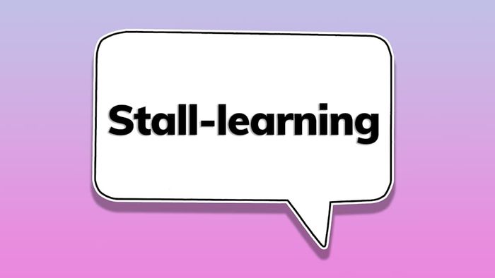 A speech bubble featuring the word ‘stall-learning’