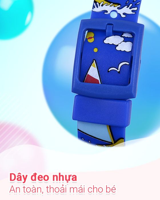 Đồng hồ trẻ em Smile Kid SL061-01 có dây đeo nhựa nhẹ nhàng