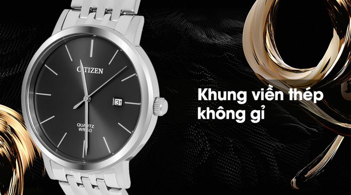Đồng hồ Nam Citizen BI5070-57H khung viền có tính năng chống oxi hóa cao