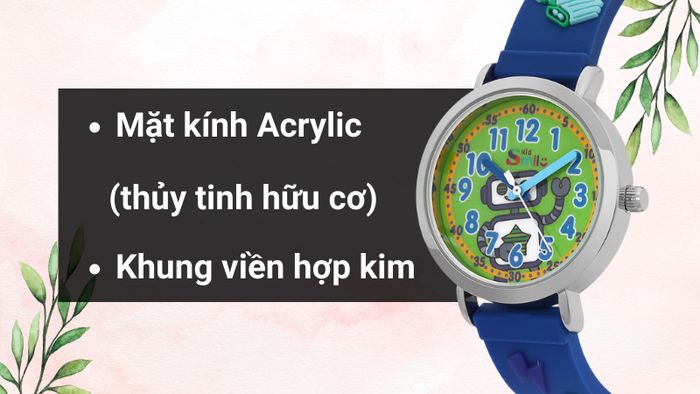 Chất liệu mặt kính và khung viền của mẫu đồng hồ