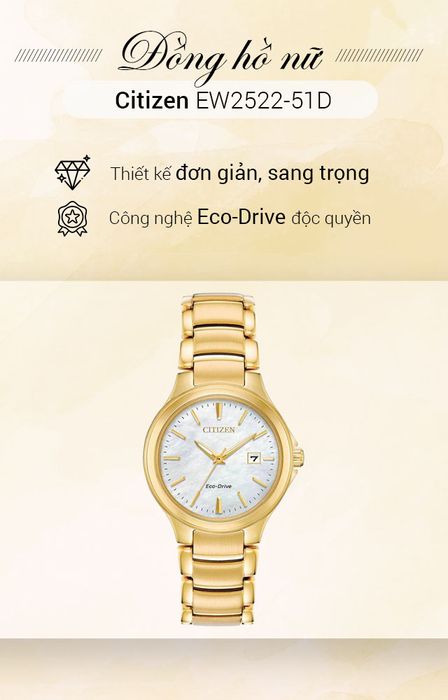 Tổng quan về đồng hồ nữ Citizen EW2522-51D