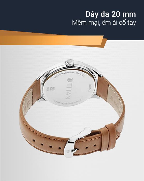 Đồng hồ Nam Titan 1802SL07 có dây đeo da mềm mại