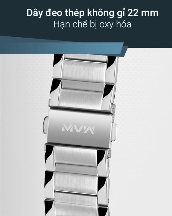 Đồng hồ Nam MWW MS053-01 mang thương hiệu Việt Nam có dây đeo thép không gỉ