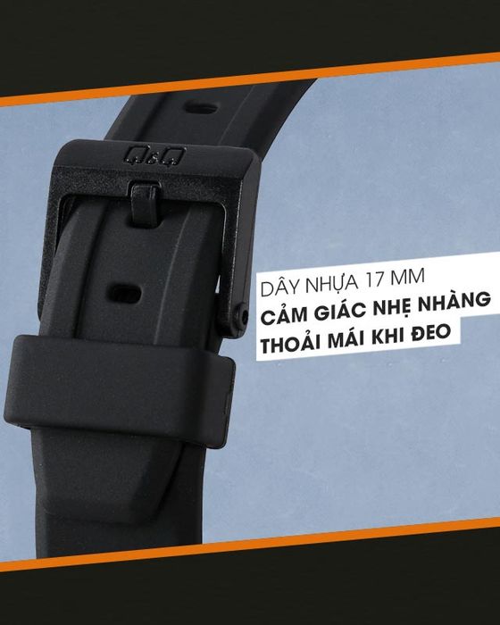Đồng hồ nữ Q&Q VQ86J047Y có dây đeo nhựa nhẹ nhàng
