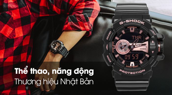 Đồng hồ Nam G-shock GA-400GB-1A4DR có thiết kế mạnh mẽ