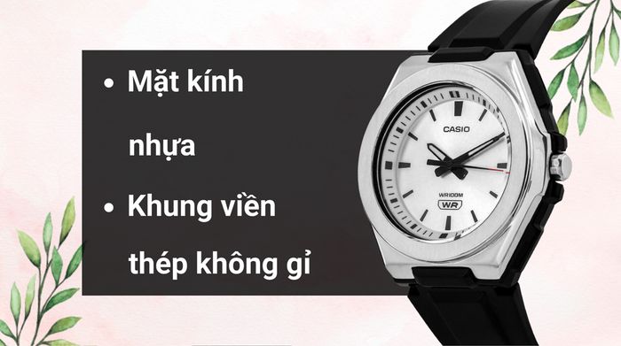 Chất liệu mặt kính và khung viền của mẫu đồng hồ