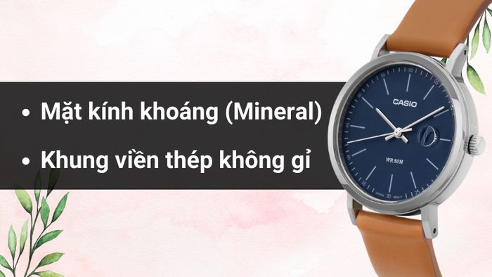 Chất liệu mặt kính và khung viền của mẫu đồng hồ