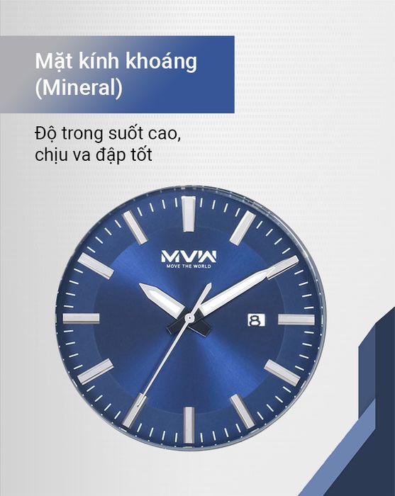 Đồng hồ Nam MWW MS057-01 có mặt kính khoáng cứng cáp