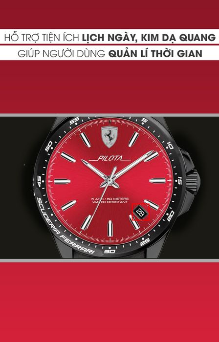 Đồng hồ Nam Ferrari 0830525 có nhiều tiện ích hỗ trợ người dùng