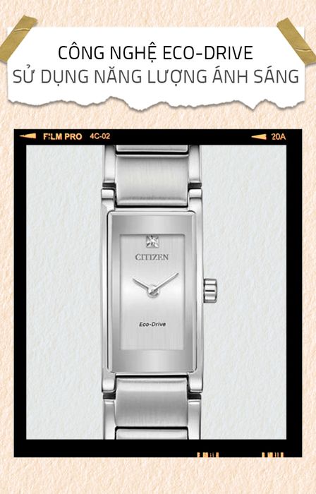 Công nghệ Eco Drive của đồng hồ Nữ Citizen EG7050-54A