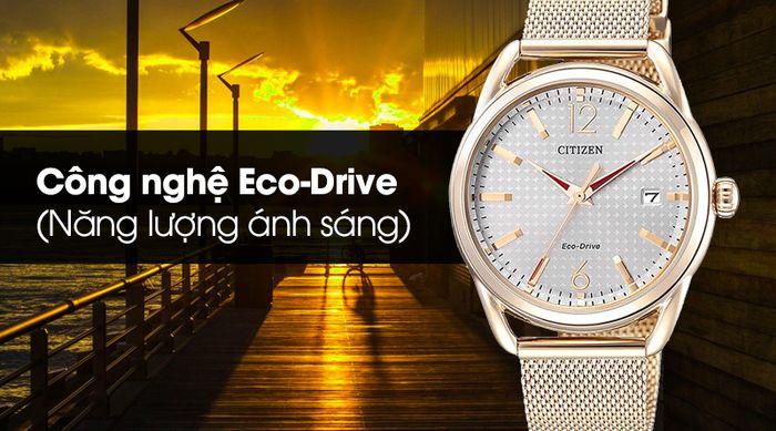 Đồng hồ nữ Citizen FE6089-84A sử dụng công nghệ Eco-Drive tiên tiến