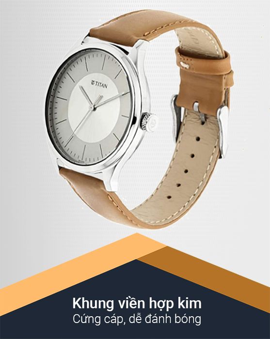 Đồng hồ Nam Titan 1802SL07 có khung viền hợp kim cứng cáp
