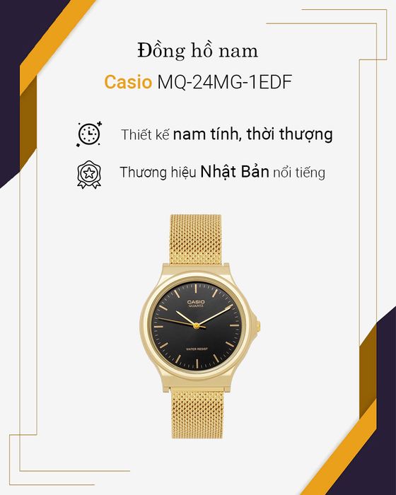 Tổng quan về đồng hồ Nam Casio MQ-24MG-1EDF