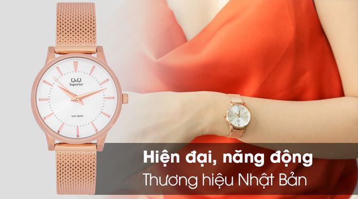 Đồng hồ nữ Q&Q S399J031Y sở hữu thiết kế trẻ trung và nữ tính