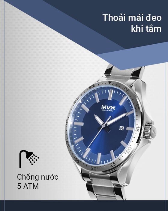 Đồng hồ Nam MWW MS057-01 có hệ số chống nước 5 ATM