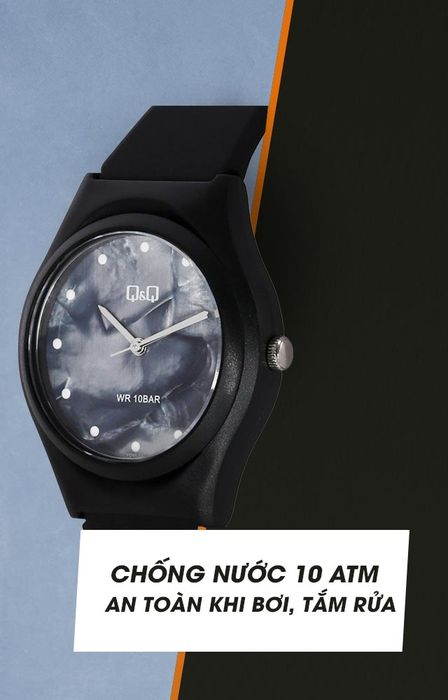 Đồng hồ nữ Q&Q VQ86J047Y với hệ số chống nước 100m