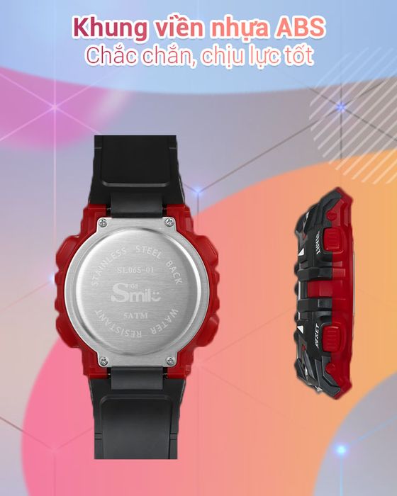Đồng hồ trẻ em Smile Kid SL065-01 có khung viền bền bỉ, chống va đập tốt