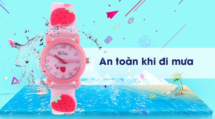 Đồng hồ trẻ em Smile Kid SL031-01 có hệ số chống nước 3 ATM
