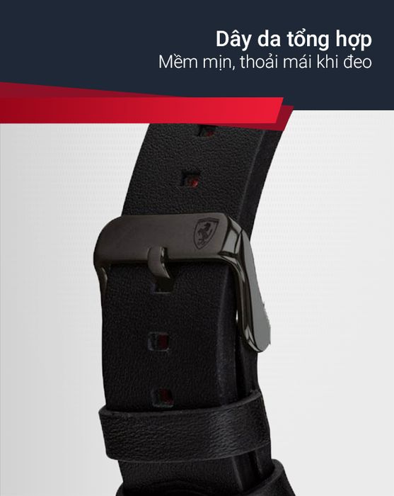 Đồng hồ Nam Ferrari 0830712 có dây đeo da tổng hợp mềm mịn