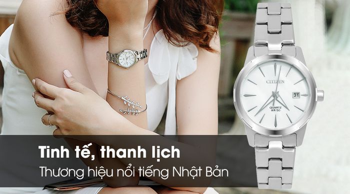 Đồng hồ Nữ Citizen EU6070-51D có kiểu dáng tinh tế, hiện đại