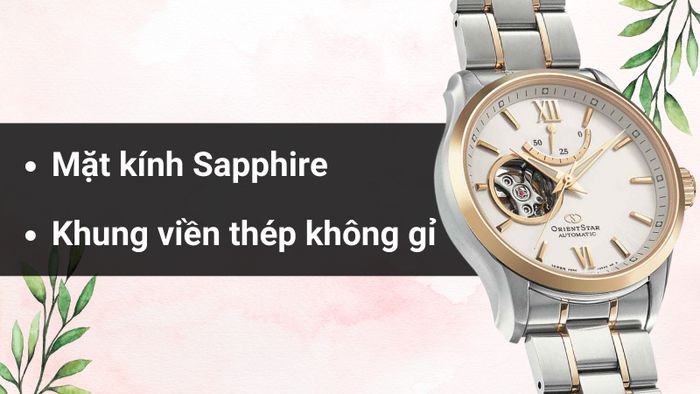Chất liệu mặt kính và khung viền của mẫu đồng hồ