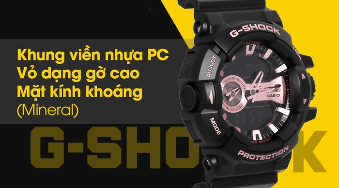 Đồng hồ Nam G-shock GA-400GB-1A4DR chống va đập tốt