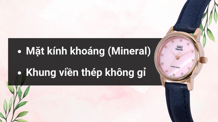 Chất liệu mặt kính và khung viền của mẫu đồng hồ