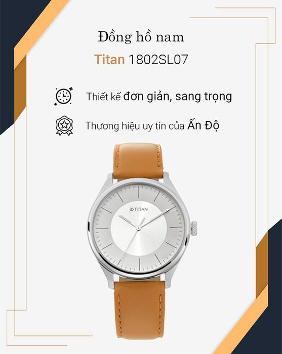 Tổng quan đồng hồ Nam Titan 1802SL07