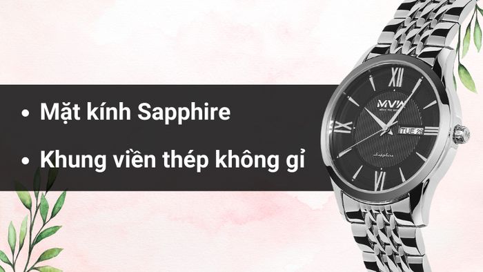 Chất liệu mặt kính và khung viền của mẫu đồng hồ