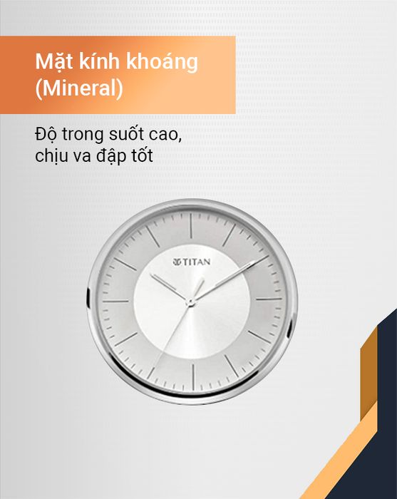 Đồng hồ Nam Titan 1802SL07 có mặt kính khoáng Mineral cho độ trong suốt cao