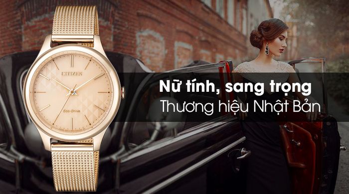 Đồng hồ Nữ Citizen EM0503-83X có thiết kế nữ tính