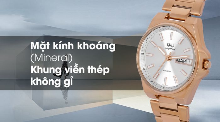 Đồng hồ nữ Q&Q S397J011Y có khả năng chịu va đập tốt