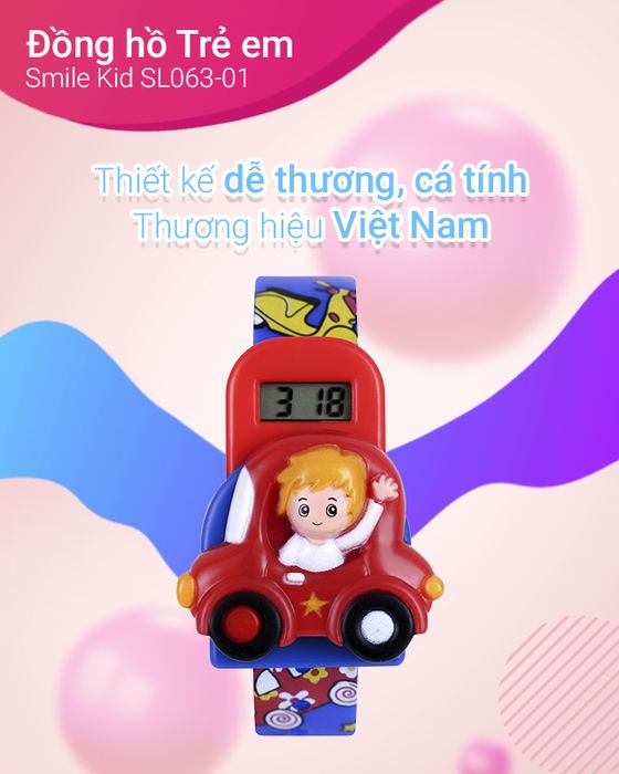 Tổng quan về đồng hồ trẻ em Smile Kid SL063-01