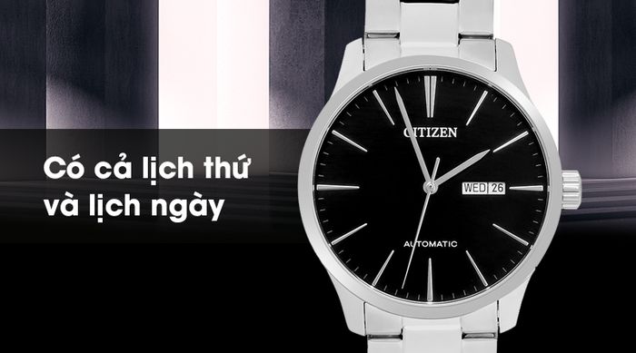 Đồng hồ Nam Citizen NH8350-83E có tiện ích lịch thứ, ngày