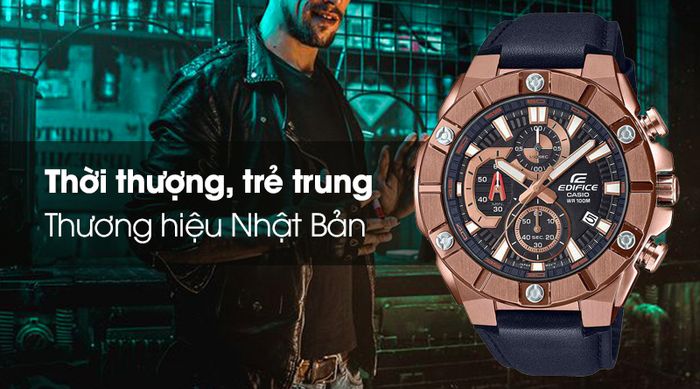 Đồng hồ nam Edifice Casio EFR-569BL-1AVUDF có kiểu dáng nam tính