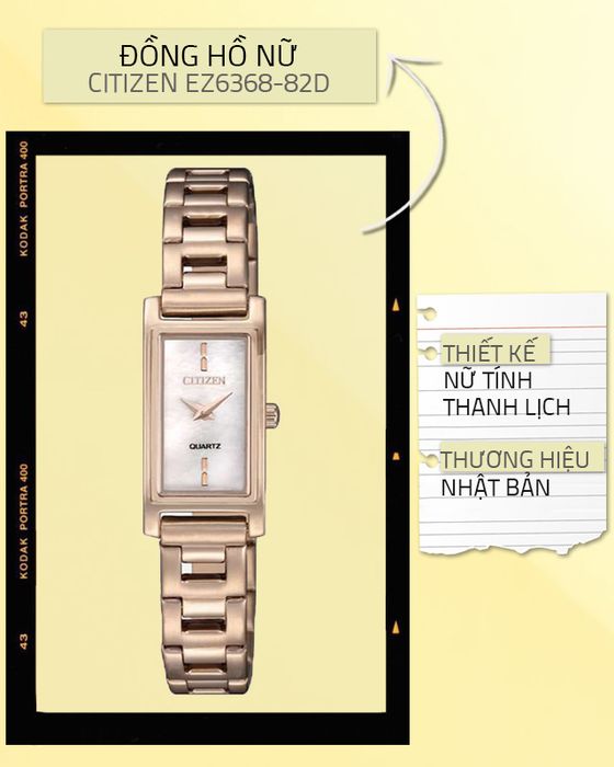 Tổng quan về đồng hồ nữ Citizen EZ6368-82D