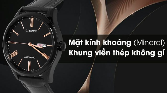 Đồng hồ Nam Citizen NH8365-19F - Cơ tự động có phần vỏ bền bỉ