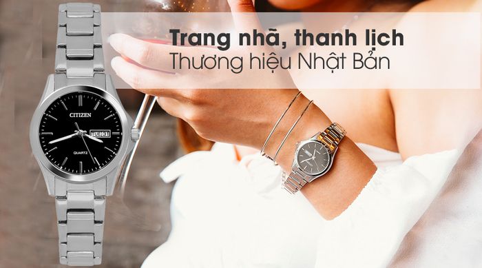 Đồng hồ nữ Citizen EQ0591-81E có kiểu dáng trang nhã, thanh lịch