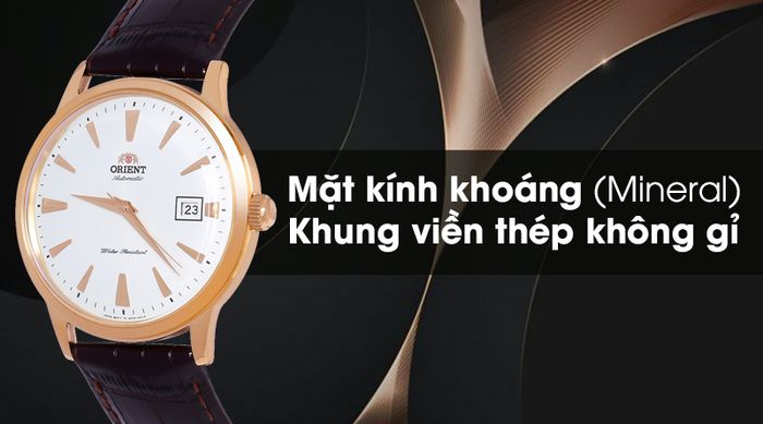 Đồng hồ Nam Orient FAC00003W0 - Cơ tự động có mặt kính chống trầy xước tốt, khung viền bền bỉ, dễ lau chùi