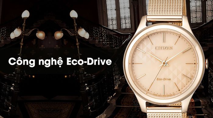 Đồng hồ Nữ Citizen EM0503-83X sử dụng năng lượng từ ánh sáng