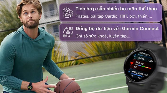 Garmin Vivoactive 5 42.2mm dây silicone - Thể thao