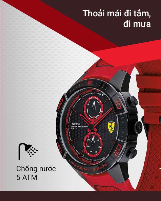 Đồng hồ Nam Ferrari 0830639 tích hợp hệ số chống nước 5 ATM