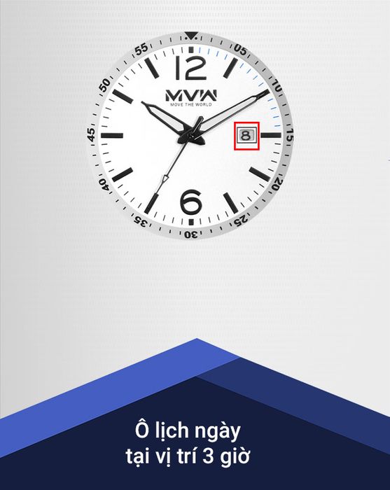 Đồng hồ nam MWW MS059-01 có ô lịch ngày tiện lợi
