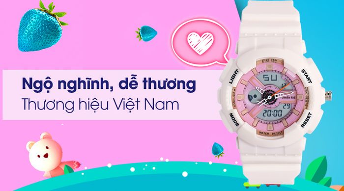 Đồng hồ trẻ em Smile Kid SL017-01 có thiết kế đáng yêu