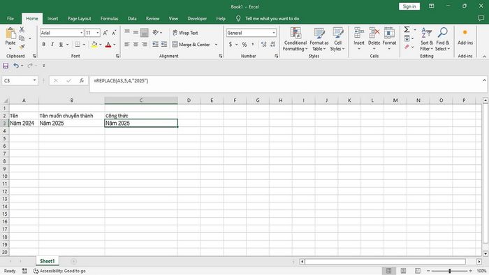 Ví dụ minh họa 2 về cách sử dụng hàm REPLACE trong Excel
