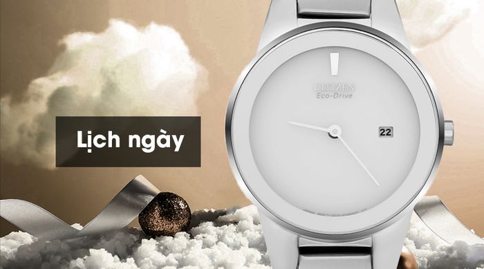 Đồng hồ Nữ Citizen GA1050-51A - Eco-Drive có tiện ích lịch ngày