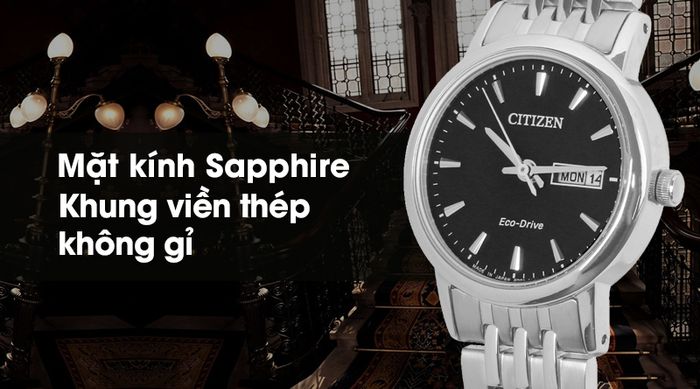 Đồng hồ nữ Citizen EW3250-53E - Eco-Drive có khả năng chịu va đập tốt