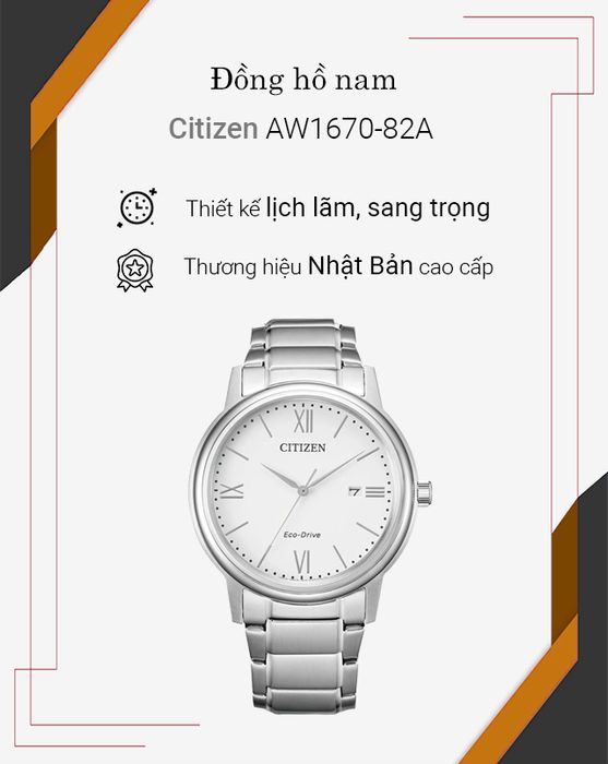 Tổng quan về đồng hồ Nam Citizen AW1670-82A