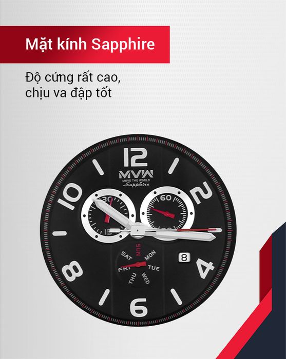 Đồng hồ nam MVW ML049-01 có mặt kính Sapphire cao cấp